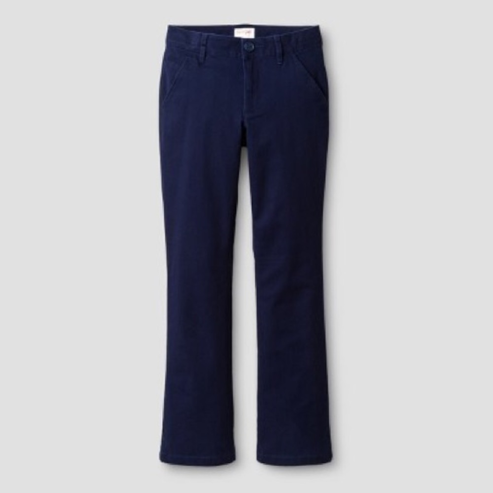 Cat & Jack Twill Bootcut Uniform Chino Pants Navy